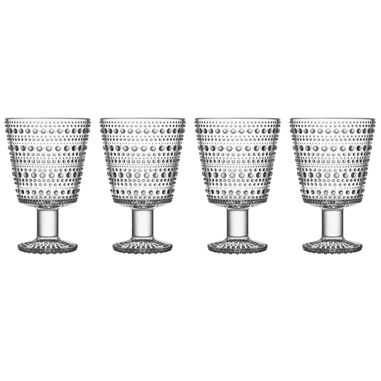 Kastehelmi jalallinen juomalasi 26 cl, 4-pakkaus Kirkas