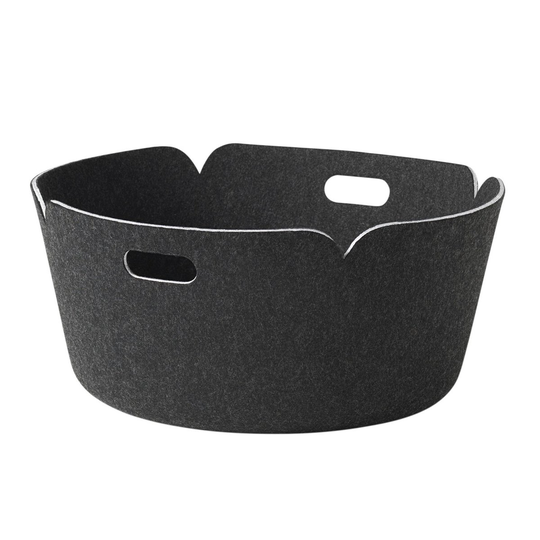 Restore säilytyskori pyöreä black melange (musta)