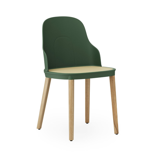 Allez molded wicker tuoli Park green-tammi