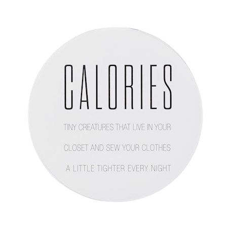 Tarra 'Calories' Musta Muovi 13cm 1 styck