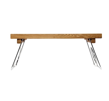 Sänkytarjotin taittuvilla jaloilla soikea Oak