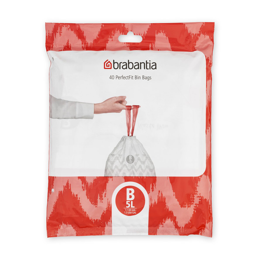 Brabantia PerfectFit -roskapussi 40 kpl 5 litraa