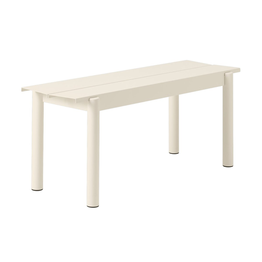 Linear teräspenkki 110 cm Valkoinen