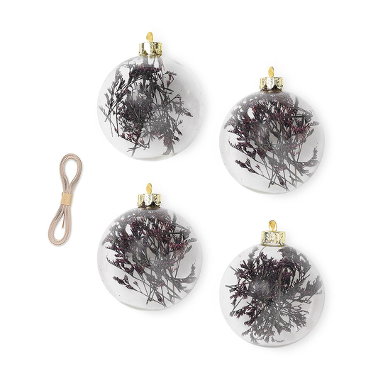 Flora joulukoriste medium Ø8 cm 4-pack Purple