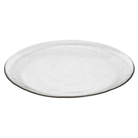 Hammered lasilautanen Ø 27 cm Kirkas