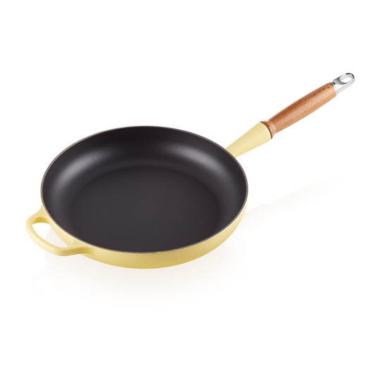 Le Creuset Signature -paistinpannu puukahvalla 28 cm Soleil