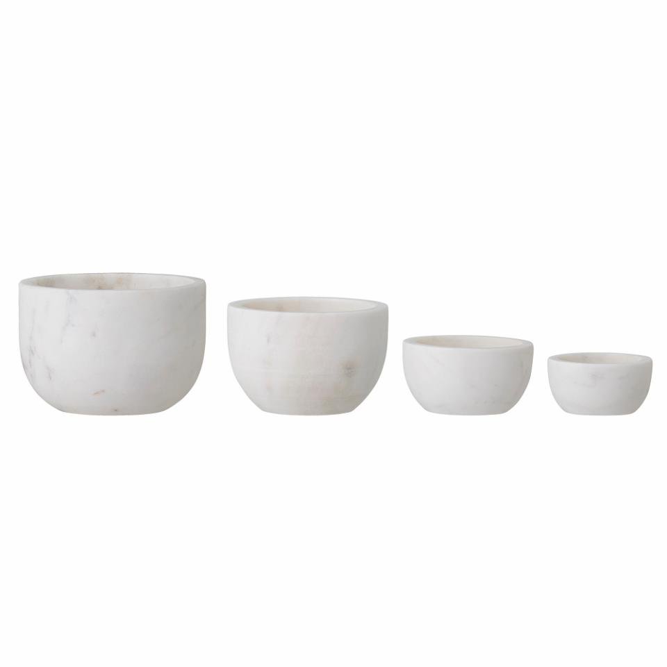 Bloomingville - Agnez Bowl Marble - White (82049360)