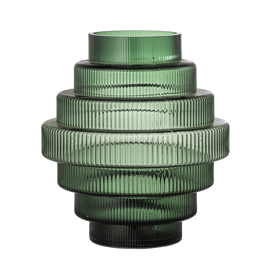 Bloomingville - Bettie Vase - Green Glass (82053235)