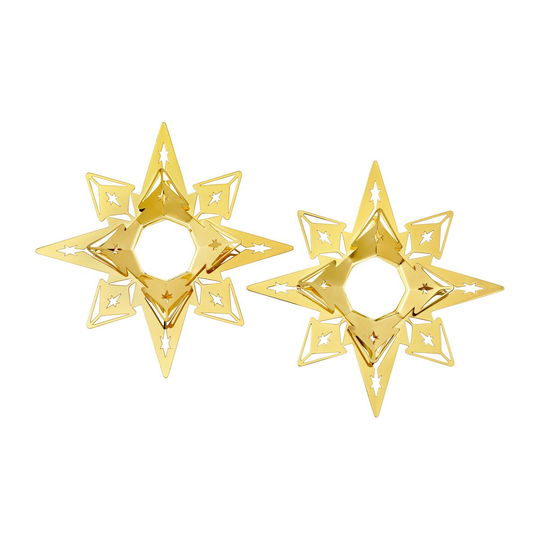 Karen Blixen kynttilämansetti tähti 3 cm 2-pack Kullattu