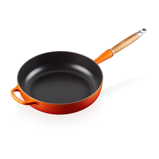Le Creuset Signature -paistokasari puukahvalla 28 cm Flame
