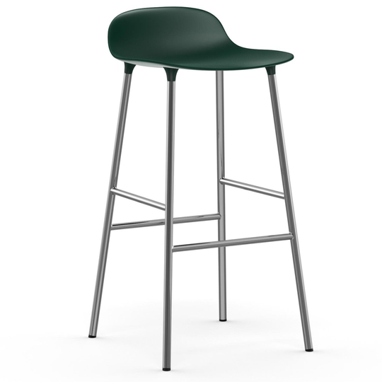 Form baarituoli kromatut jalat 75 cm Vihreä