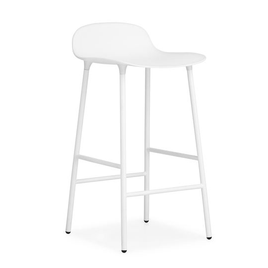 Form Chair baarijakkara metallijalat valkoinen