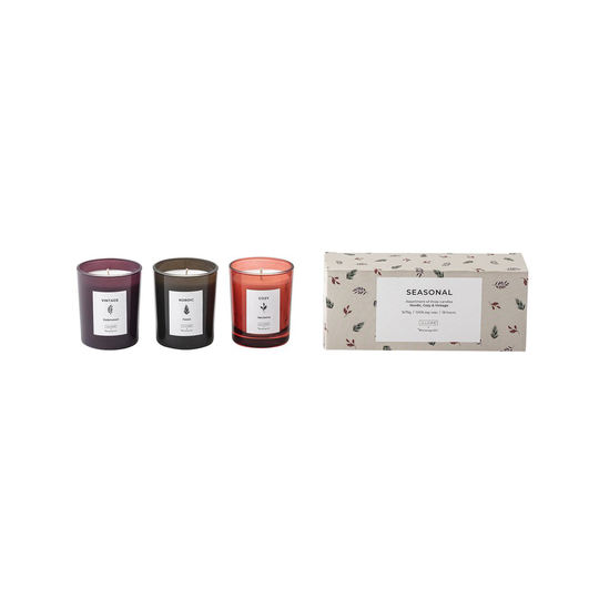SEASONAL tuoksukynttilä 3-pakkaus 75 g