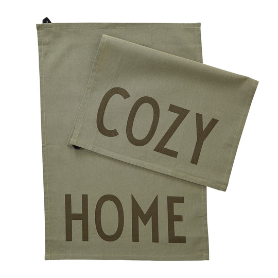 Design Letters keittiöpyyhe suosikki 2 osaa Cozy-home-olive green