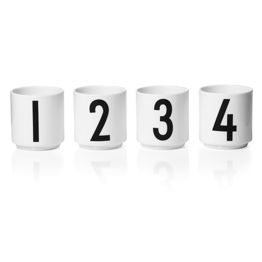 Design Letters espressokuppi 4 kpl White