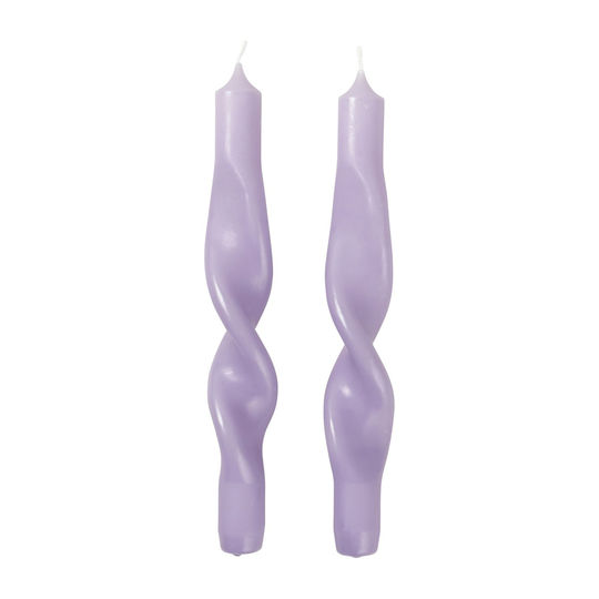 Twist twisted candles kierretty kynttilä 23 cm 2-pakkaus Orchid light purple