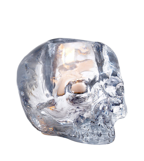 Skull kynttilälyhty kirkas lasi