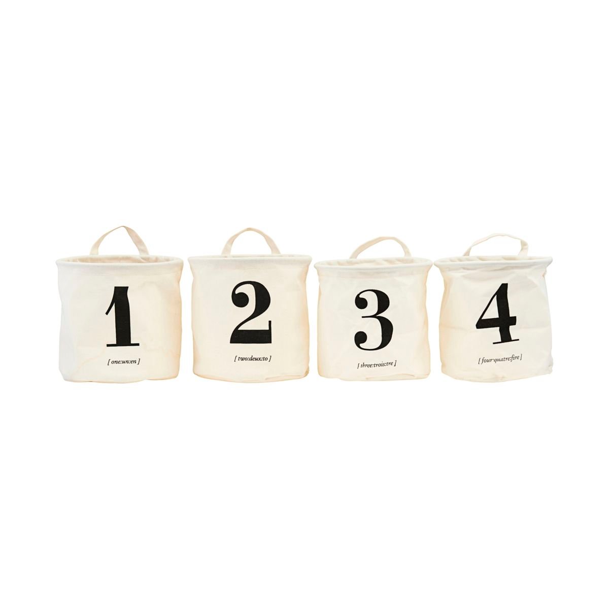 House Doctor - Basket With Print 1-2-3-4 (LS0416)