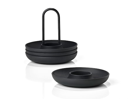 Munakuppi Black 4 kpl telineellä