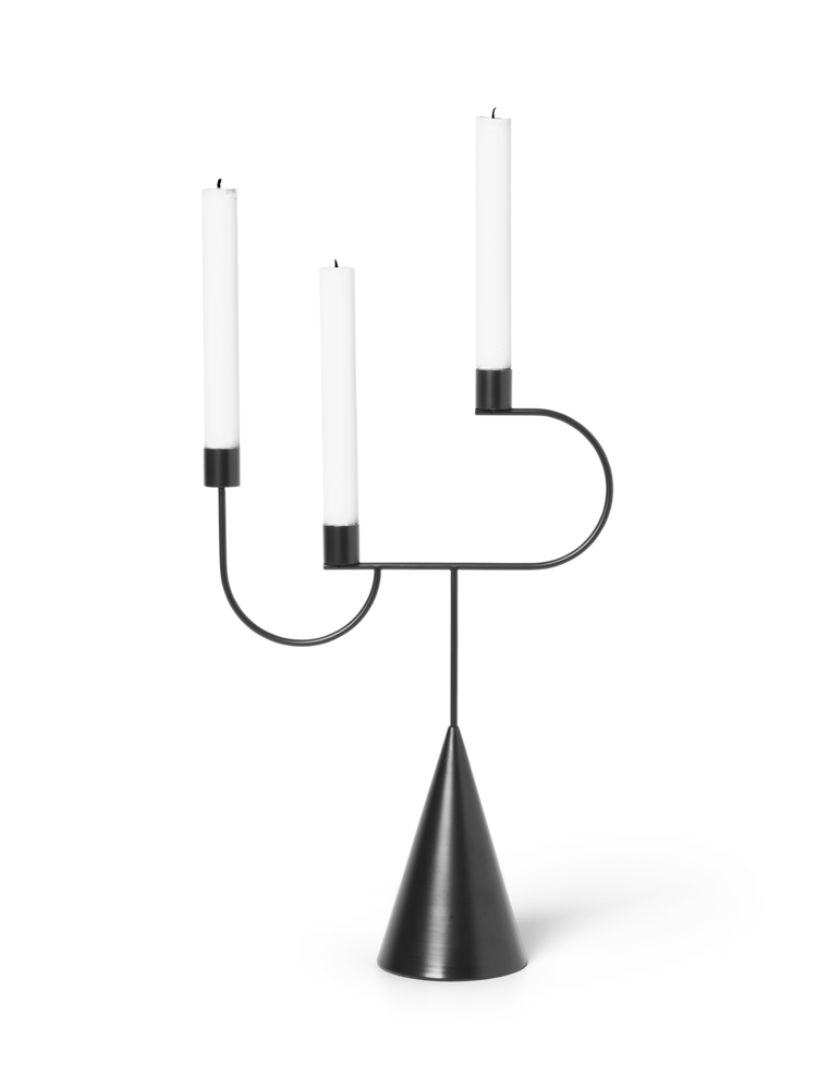 Ferm Living - Avant Candelabra - Black (100554101)