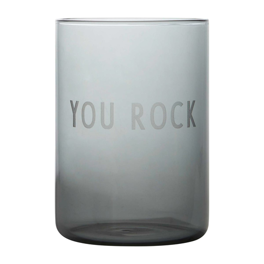 Design Letters -suosikkilasi 35 cl You rock-black