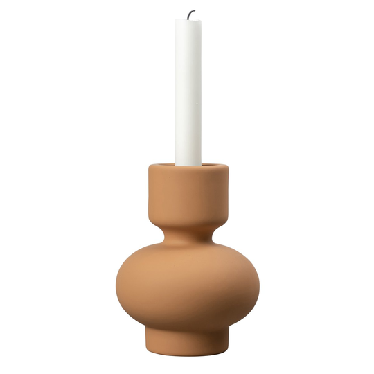 Sienna kynttilänjalka, 16 cm Terracotta (ruskea)
