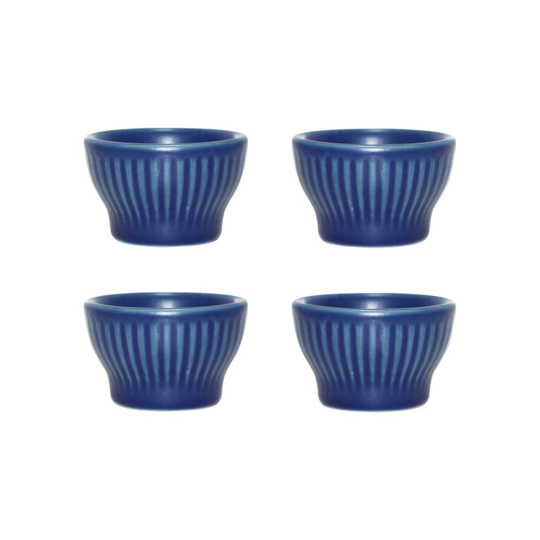 Groovy munakuppi 4-pack Blue stoneware