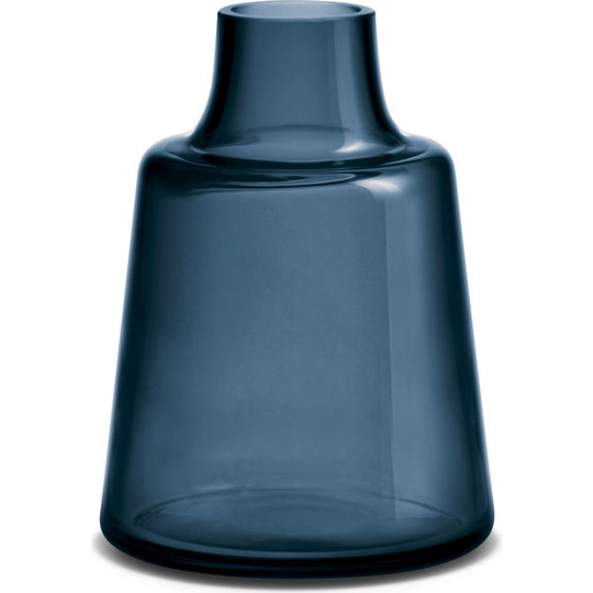 Holmegaard - Flora Vase short neck dark blue H24