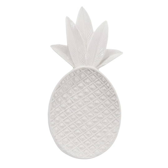 Pineapple koristetarjotin valkoinen