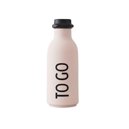 Design Letters Vesipullo 'To Go' Vaaleanpunainen