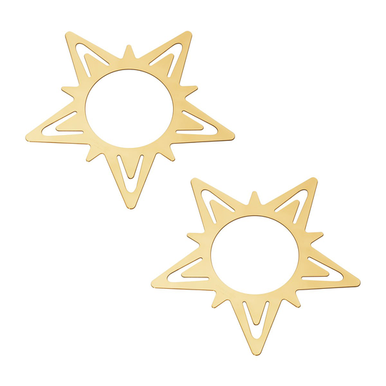Classic christmas star lautasliinarengas Ø9 cm 2-pack Kulta