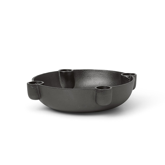Bowl adventtikynttilänjalka medium Ø20 cm Blackened alumiini