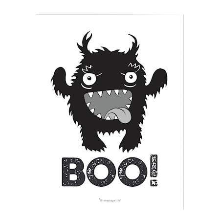 Juliste Monsteri Musta paperia 40x30cm