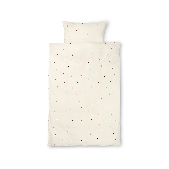 Pear pussilakanasetti 70x100 cm Off white-cinnamon