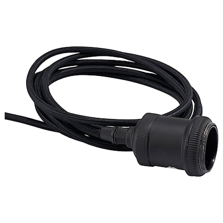 Jatkojohto E27 Max 40 W 3 M Musta
