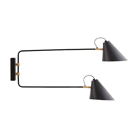 Club Double Seinävalaisin Musta/Valkoinen 18-20 cm