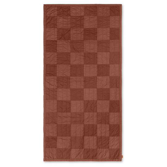 Duo tikattu huopa 90x187 cm Red Brown Tonal