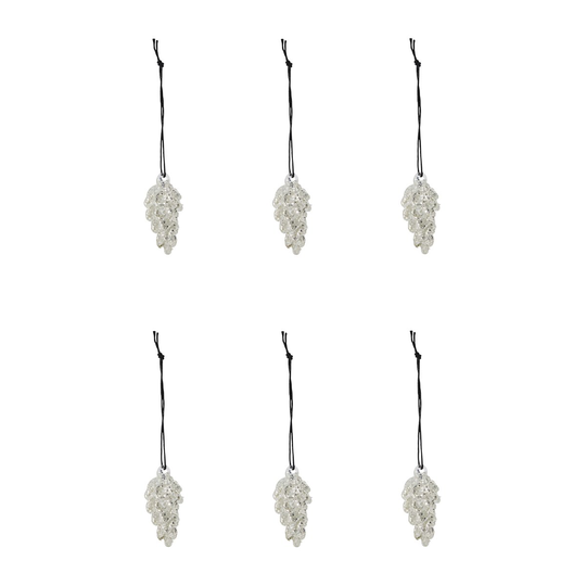 Cone joulukoriste 5,5 cm 6-pack Hopea