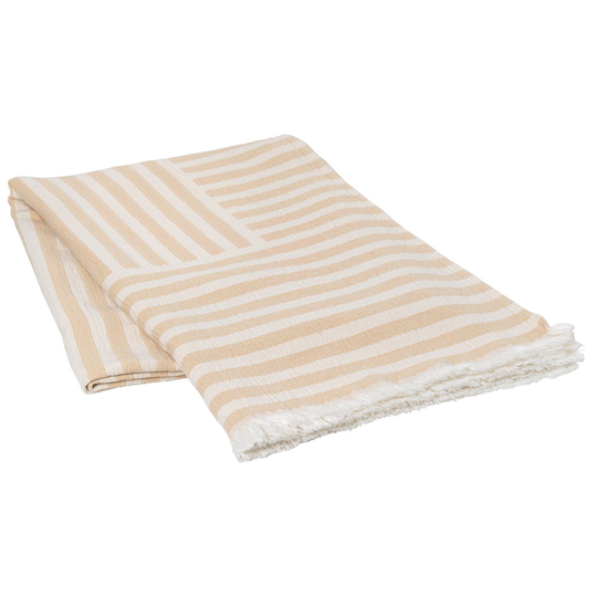 Frankie puuvillahuopa 130x180 cm Taos taupe beige