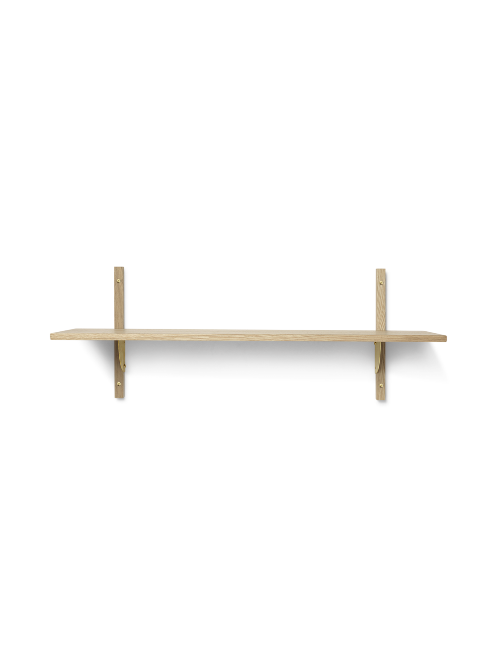 Ferm Living - Sector Shelf L/S - Natural Oak/Brass (1103432852)