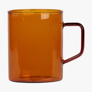 Bella glas kuppi ruskea