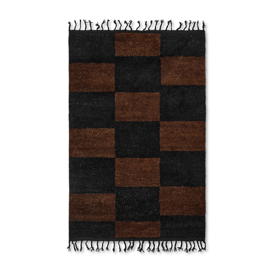 Mara käsinpunottu matto 120x180 cm Black-chocolate