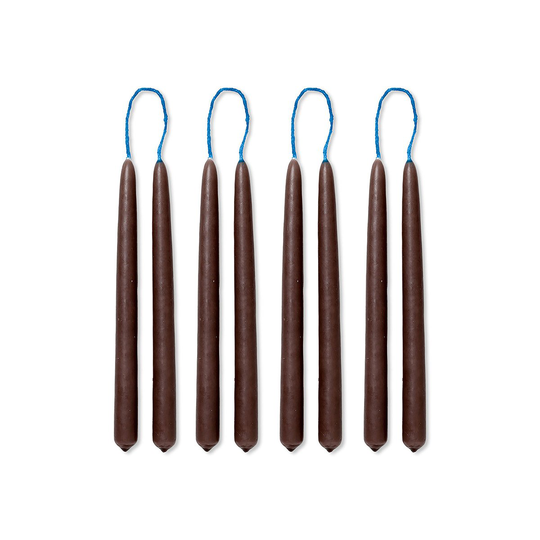 Dipped candles käsintehdyt kynttilät 15 cm 8-pack Brown