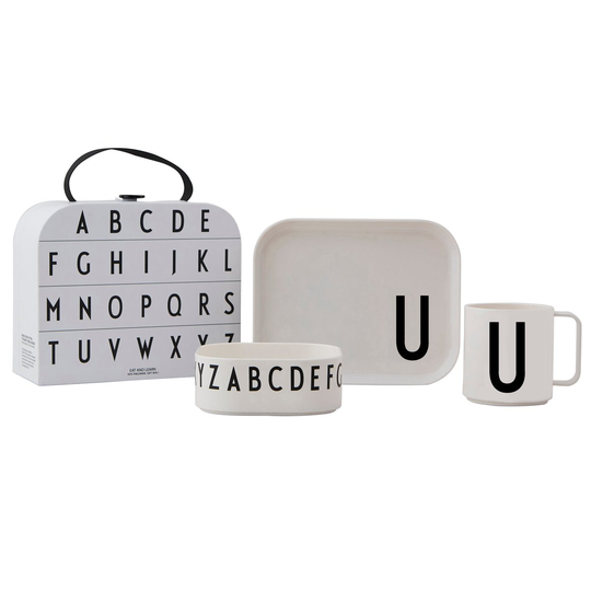 Design Letters lasten tarjoilusetti U