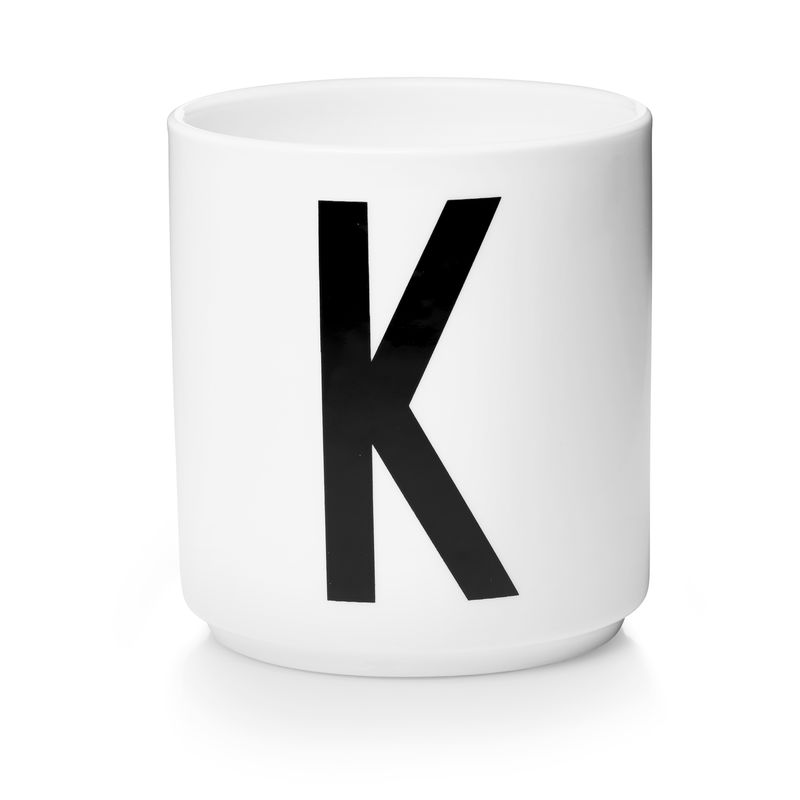 ​Design Letters - Personal Porcelain Cup K - White