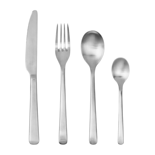 Hune aterimet 16 osaa Brushed satin