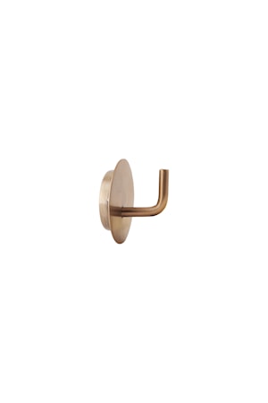 Koukku teksti Ø 4x3 cm - messinki