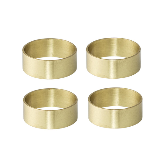 Bloomingville -lautasliinarenkaat 4/pk messinki