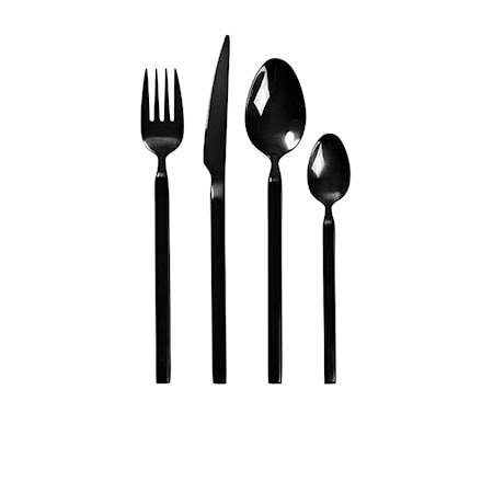 Aterinsetti Titanium Svart 16 osaa