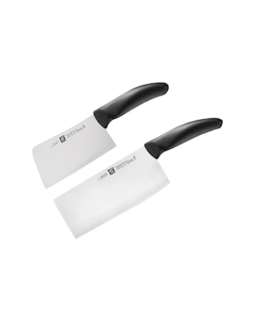 ZWILLING Style Knife set. Lihakirves 15 cm & Kiinalainen kokkiveitsi/-kirves 18 cm.